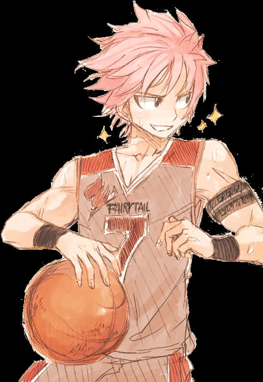 Anime Basketball Player Natsu PNG Image