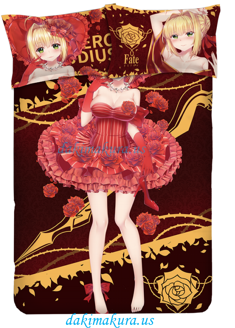 Anime Body Pillow Red Dress Character PNG Image