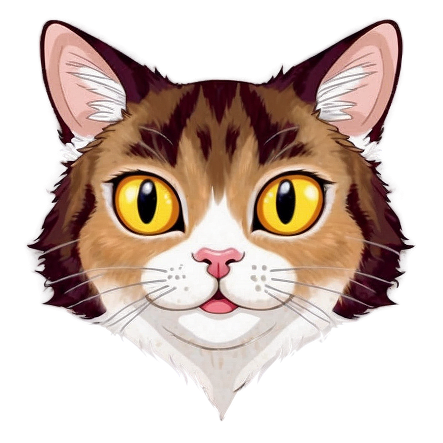 Anime Cat Face Png 06122024 PNG Image