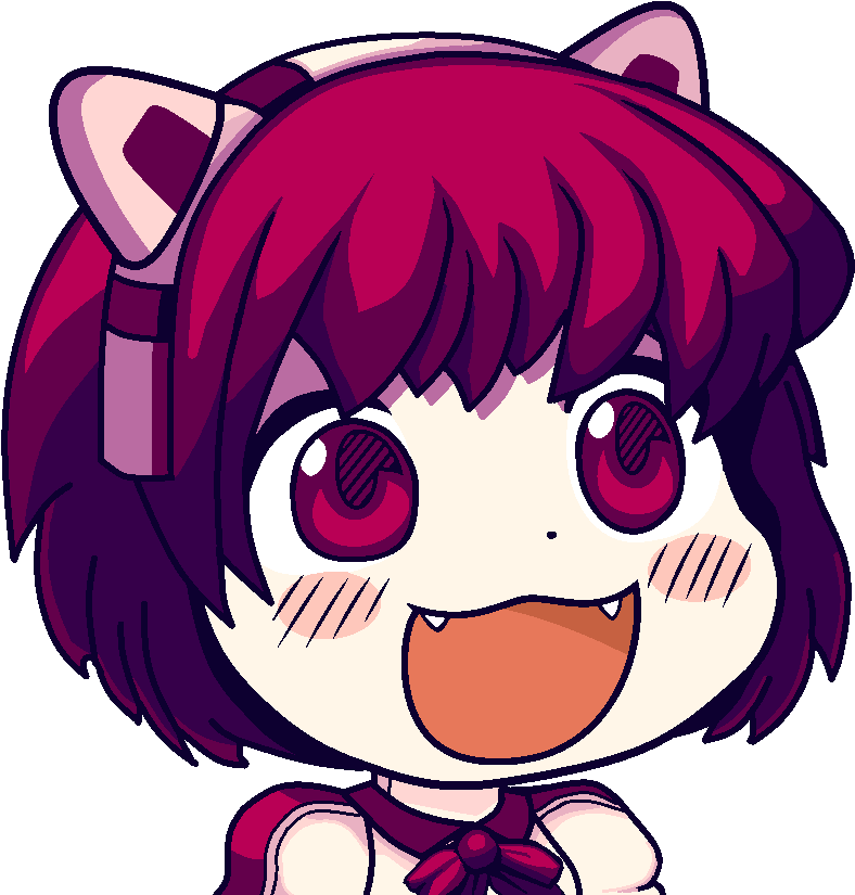 Anime Cat Girl Happy Expression PNG Image