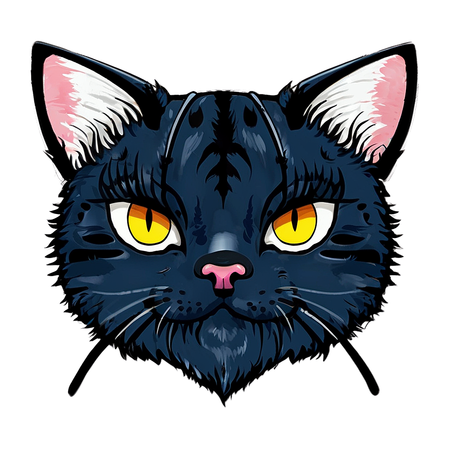 Anime Cat Head Artwork Png 06132024 PNG Image