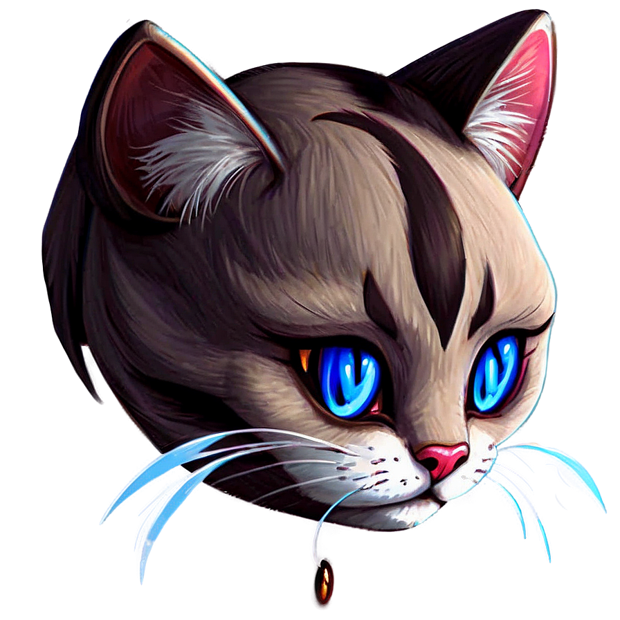 Anime Cat Head Artwork Png 46 PNG Image