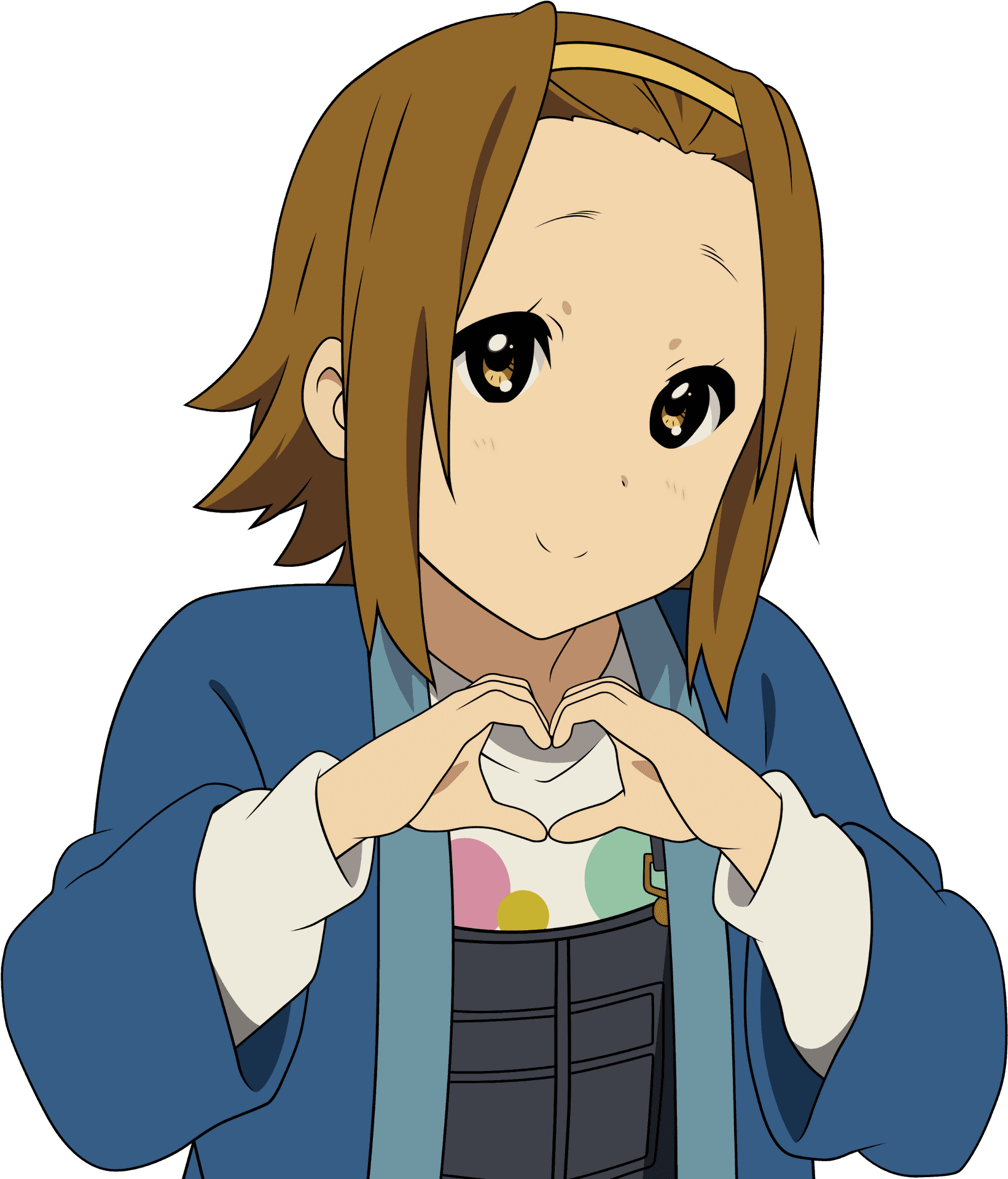 Anime Character Heart Gesture PNG Image