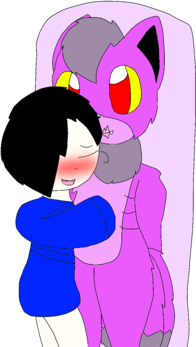 Anime Character Hugging Body Pillow PNG Image