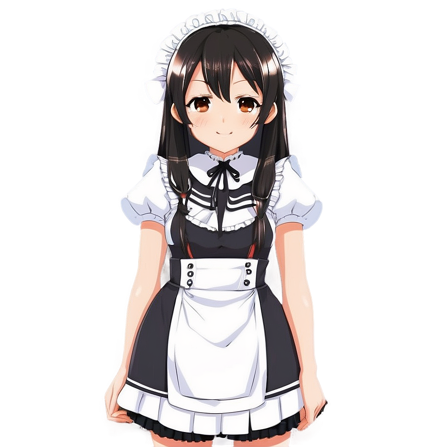 Anime Character In Maid Outfit Png Ymq PNG Image