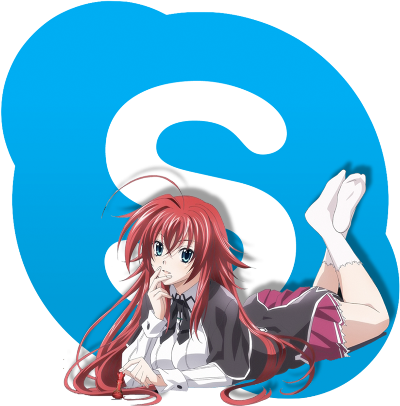 Anime Character Red Hair School Uniform PNG Image