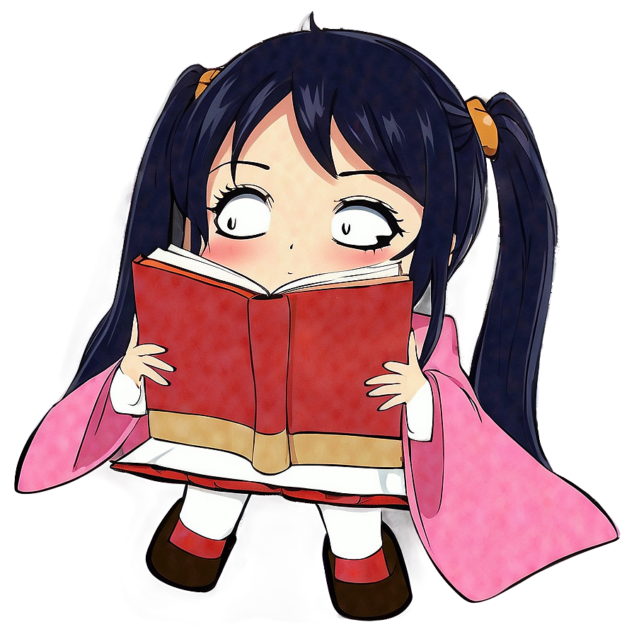 Anime Character With Book Png 80 PNG Image