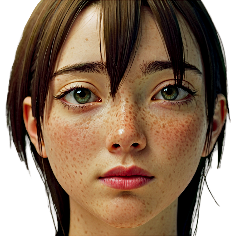 Anime Character With Freckles Png Npl PNG Image