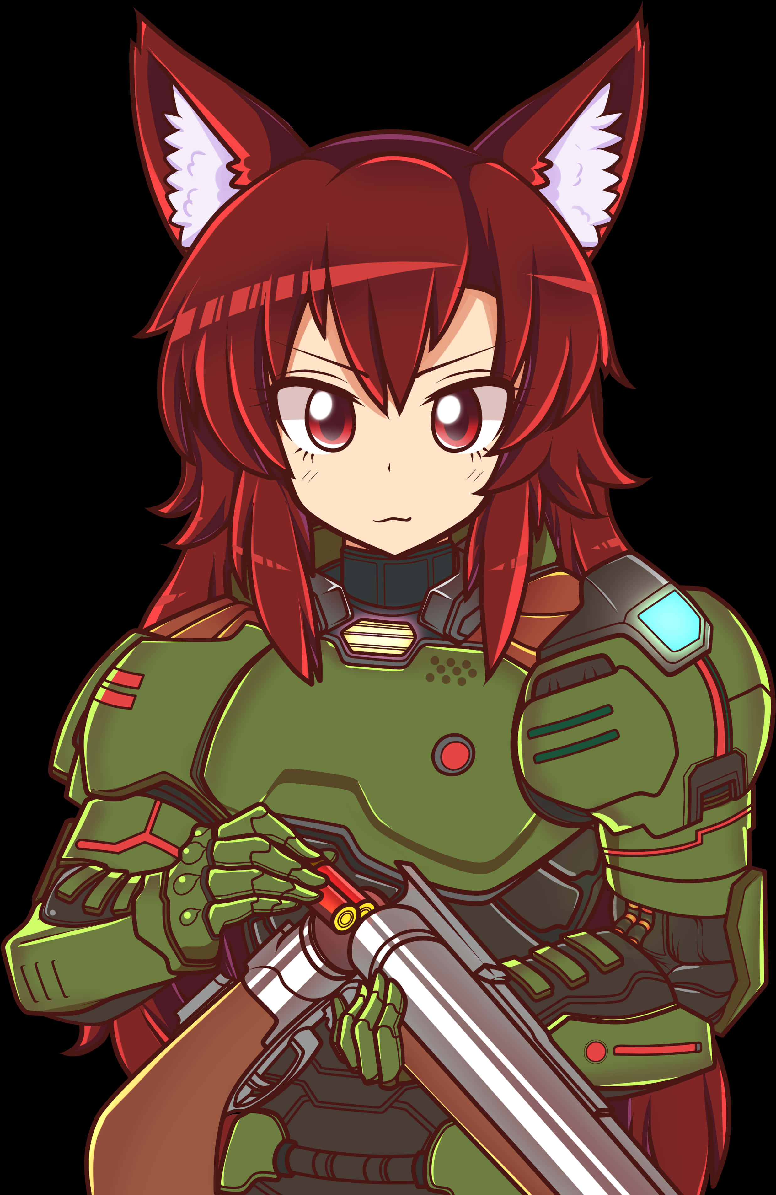 Anime Characterin Mecha Suit PNG Image