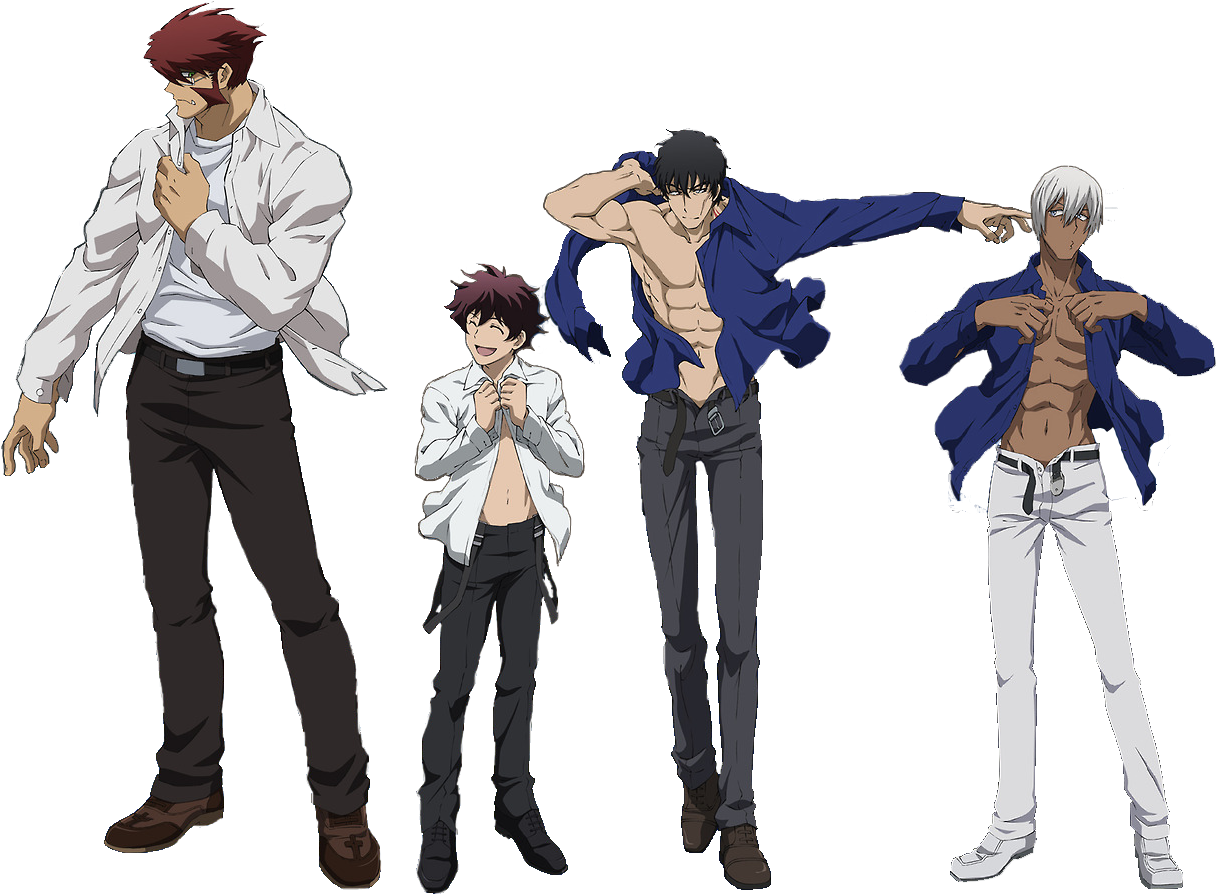 Anime Characters Showing Abs PNG Image