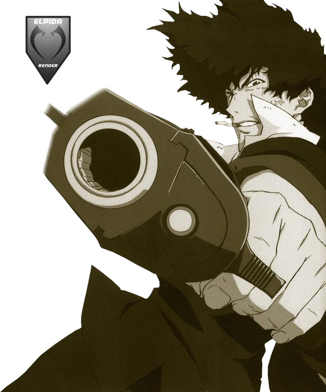 Anime Cowboy With Gun PNG Image