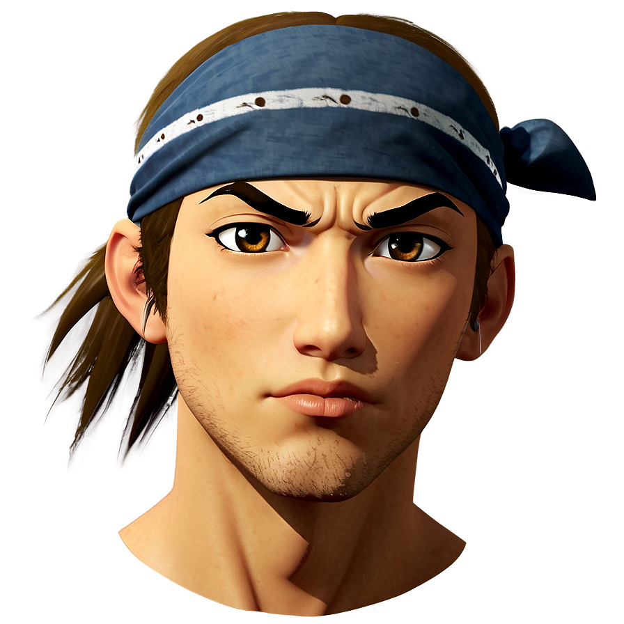 Anime Face With Bandana Png Ajk PNG Image