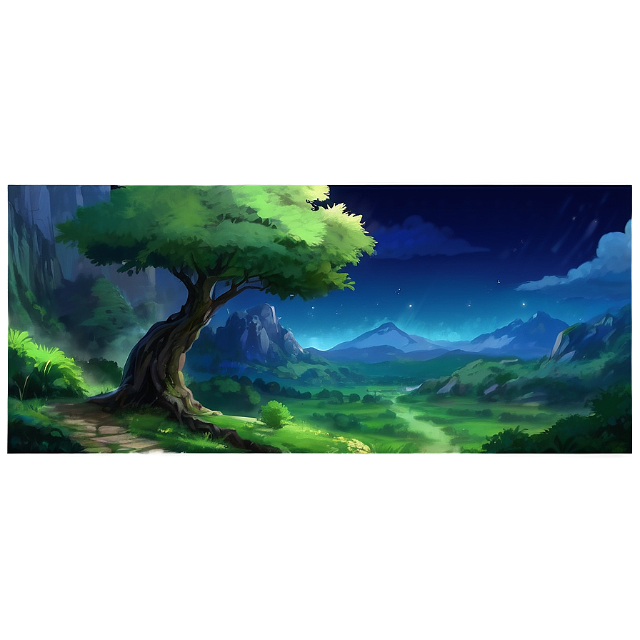 Anime Fantasy Landscape Png 05032024 PNG Image