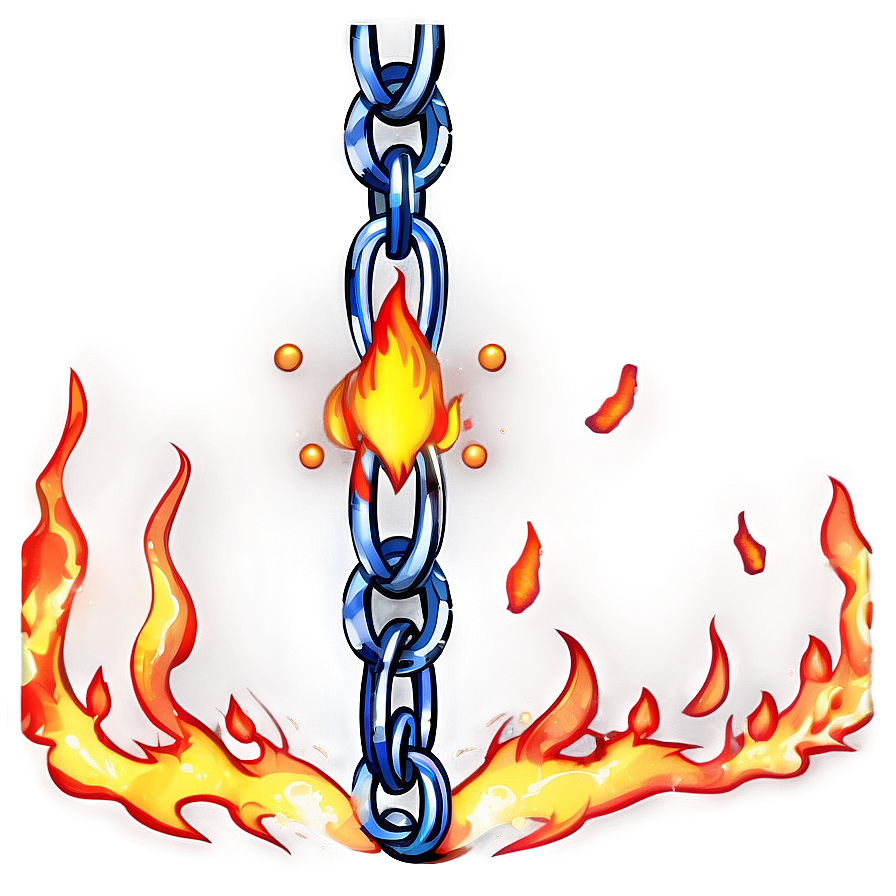 Anime Fire Chain Png 06252024 PNG Image