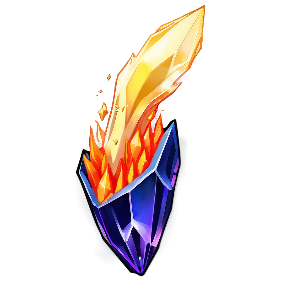 Anime Fire Crystal Png 06252024 PNG Image