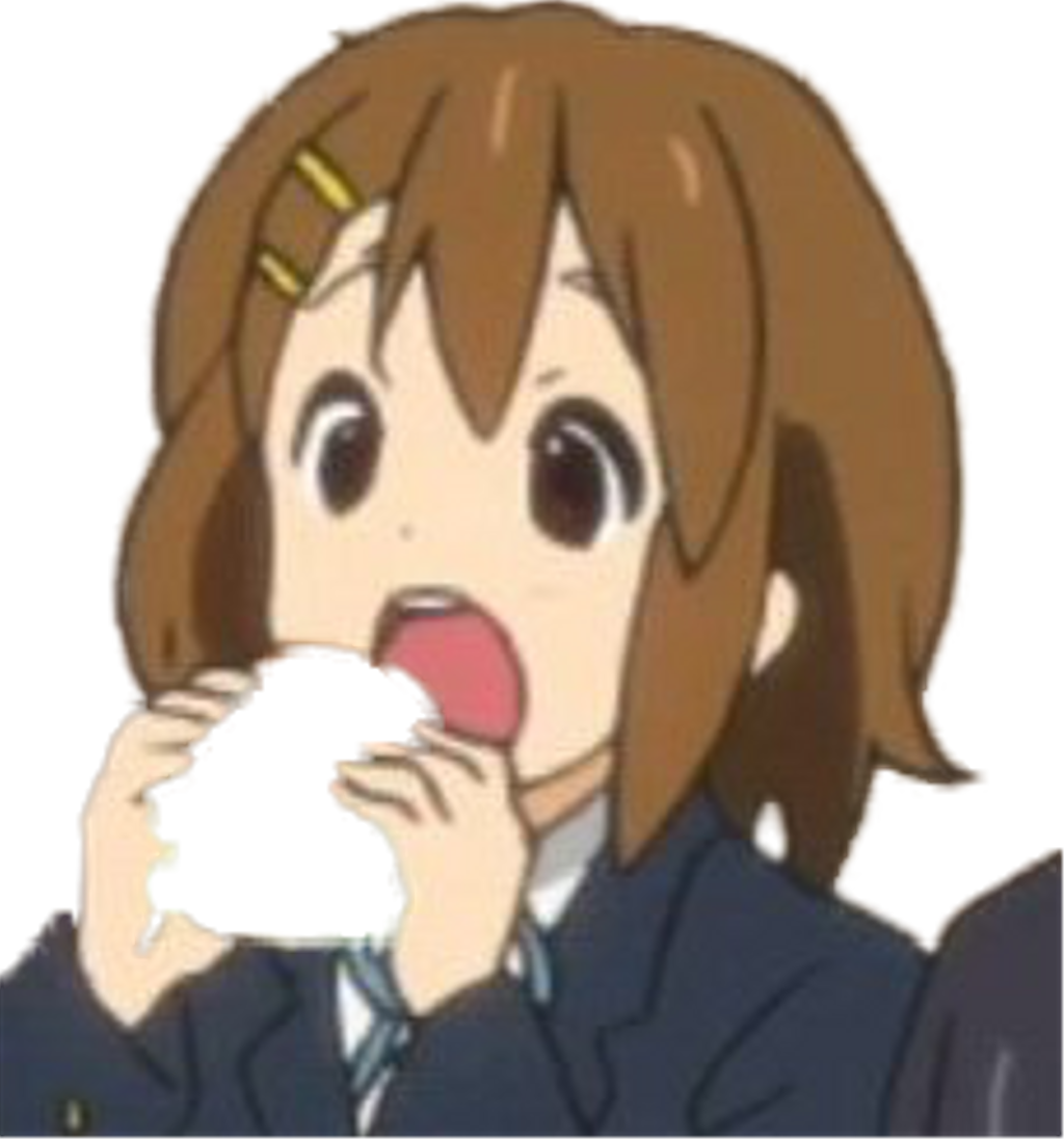 Anime Girl Eating Donut PNG Image