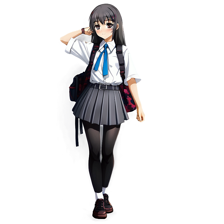 Anime Girl In School Festival Outfit Png Ouk95 PNG Image