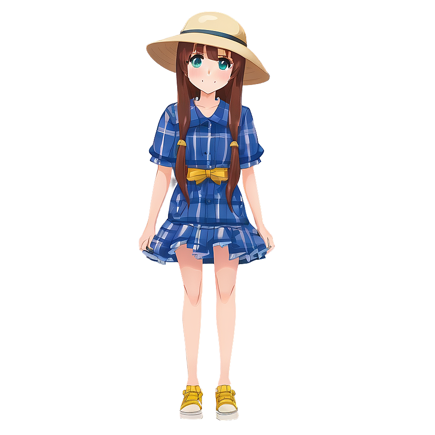 Anime Girl In Summer Dress Png Pgo PNG Image