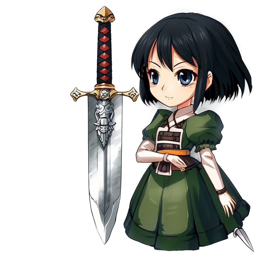 Anime Girl With Dagger Png Irn36 PNG Image