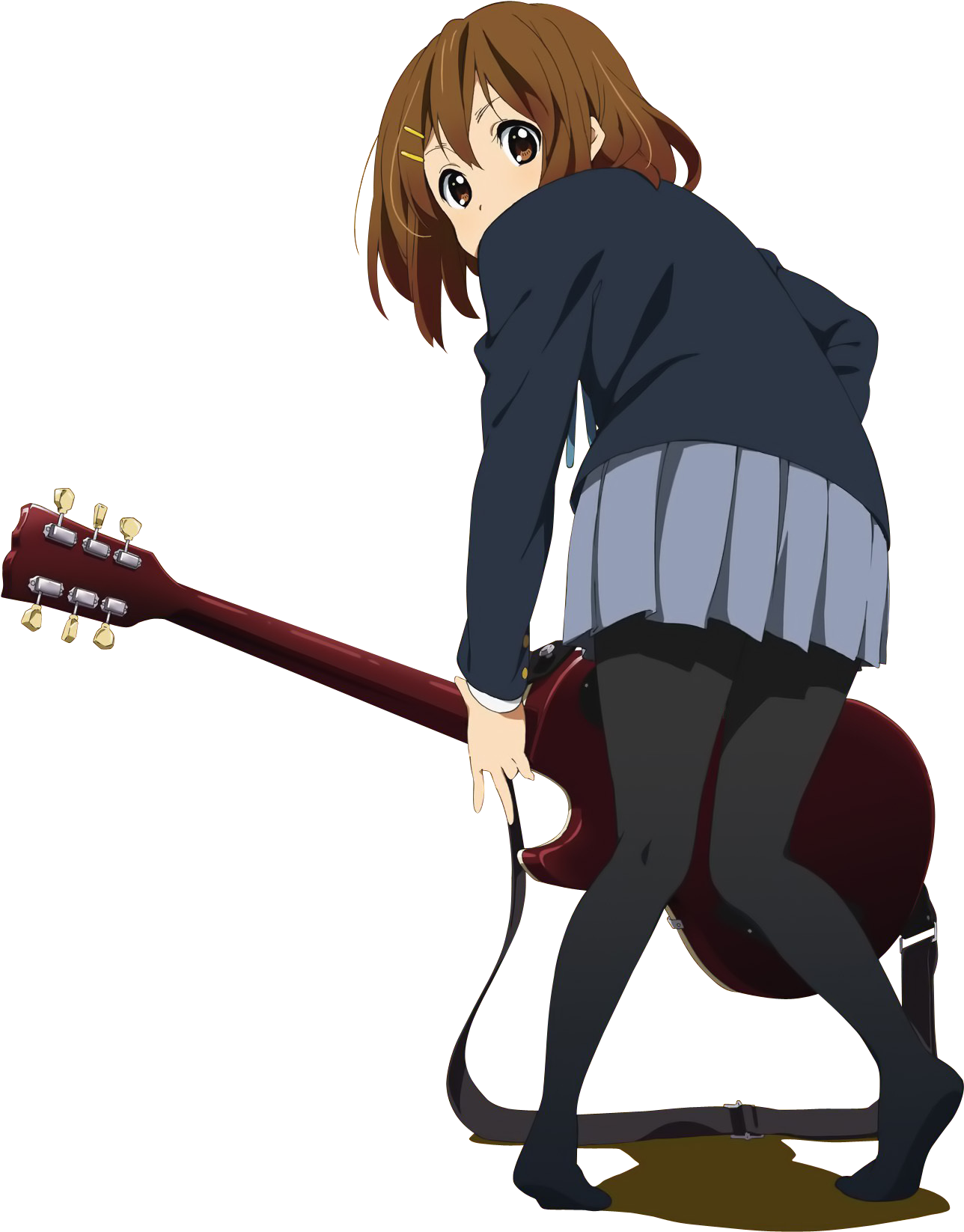 Anime Girl With Guitar PNG Image