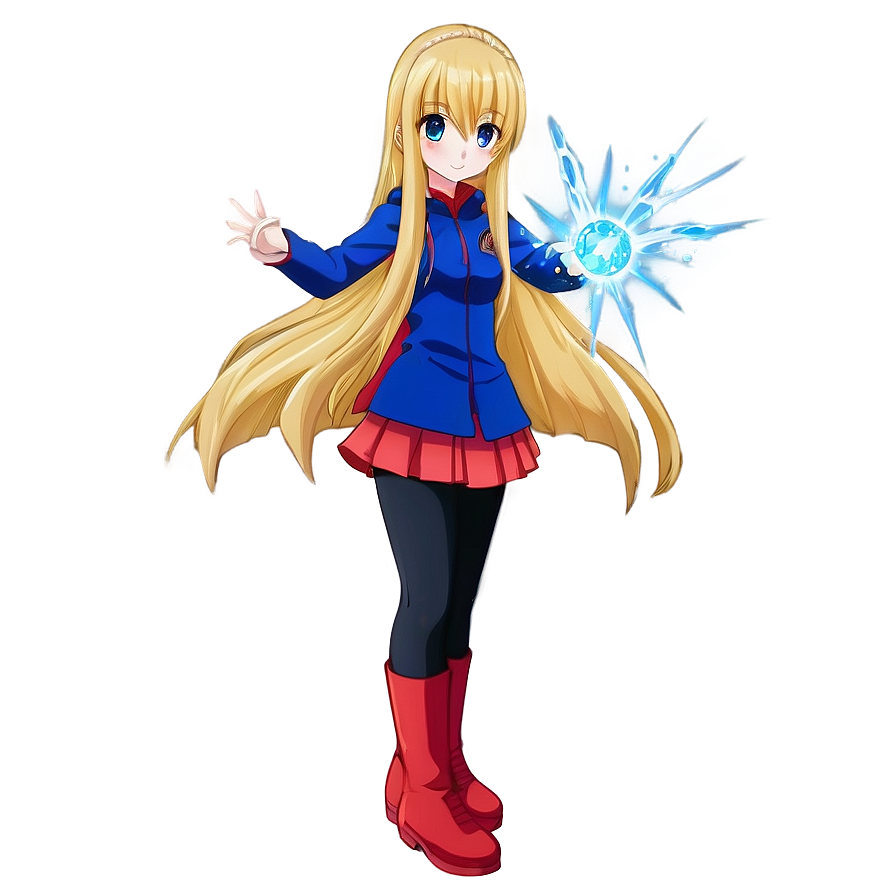 Anime Girl With Ice Powers Png Hlm PNG Image