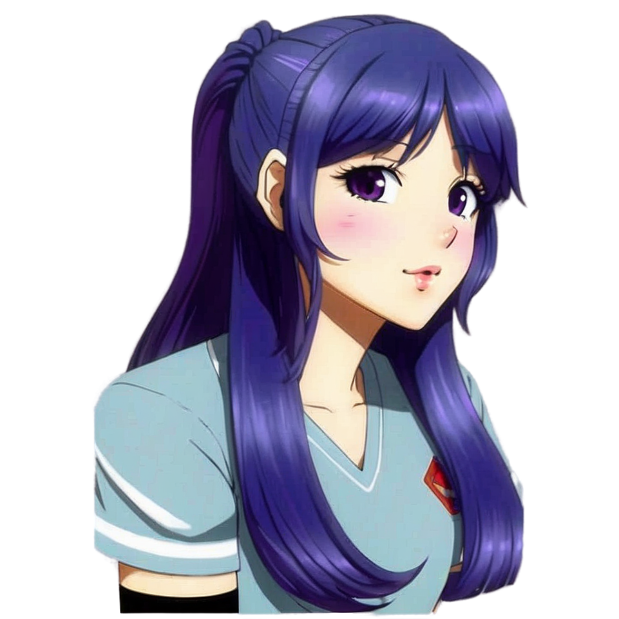 Anime Girl With Purple Hair Png Hvn54 PNG Image