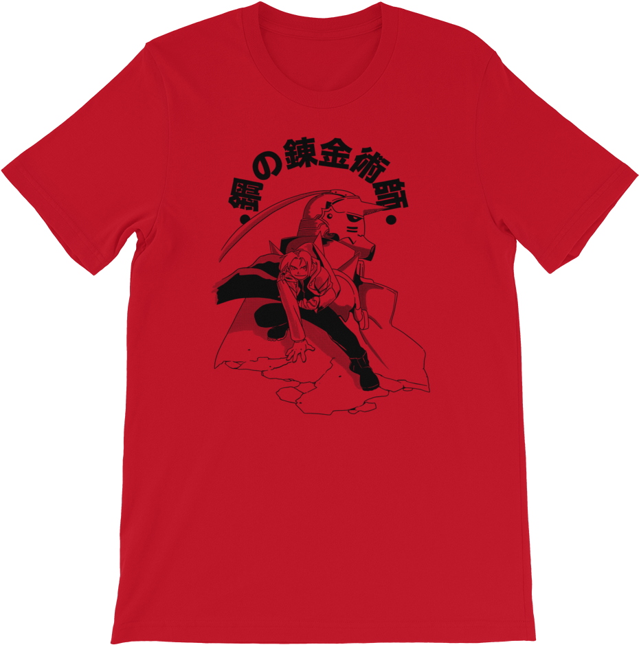 Anime Graphic Red Tshirt PNG Image