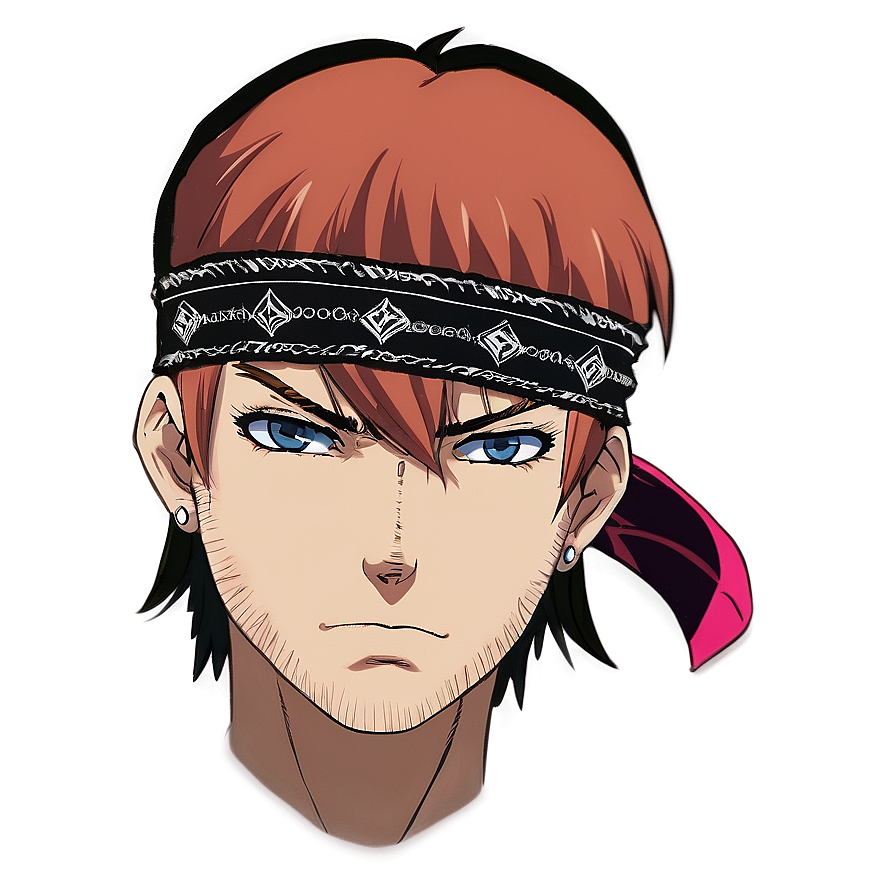 Anime Head With Bandana Png Rsc PNG Image