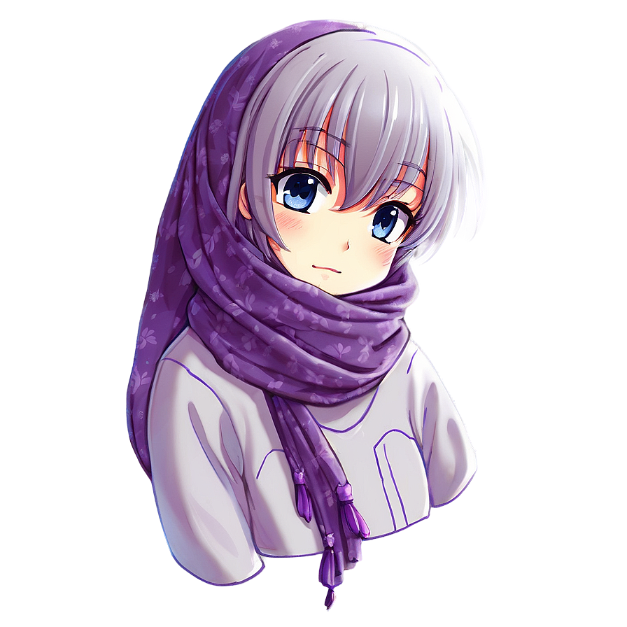 Anime Head With Scarf Png Sgw PNG Image