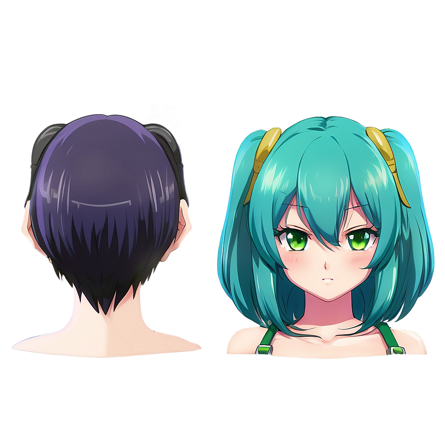 Anime Png Download: Green Haired Character 05232024 PNG Image