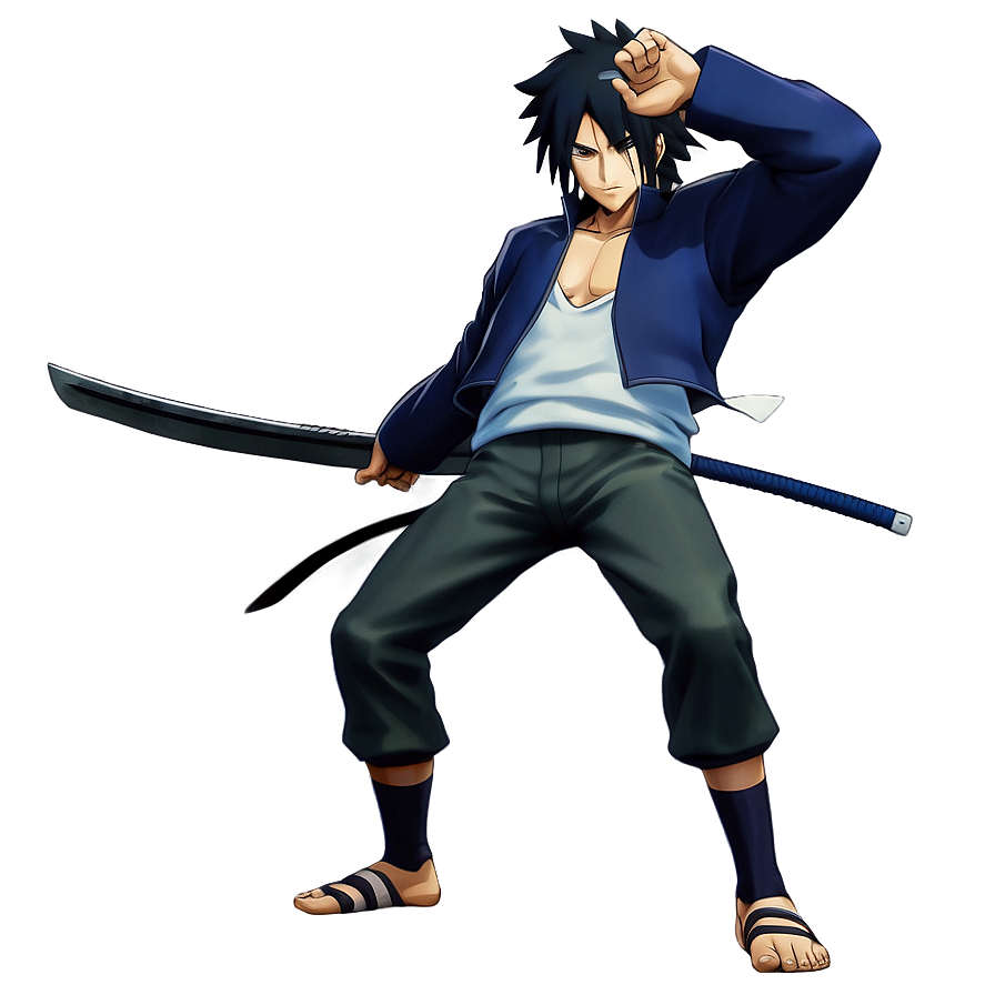 Anime Sasuke Action Pose Png 05062024 PNG Image