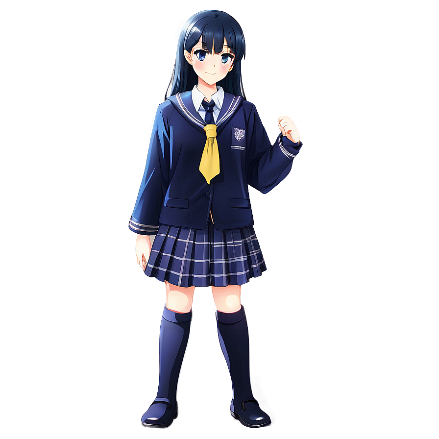 Anime School Uniform Png Cth PNG Image