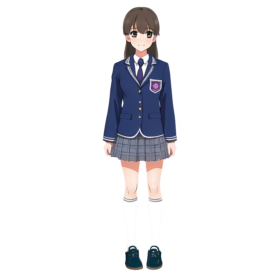 Anime School Uniform Png Qqn PNG Image