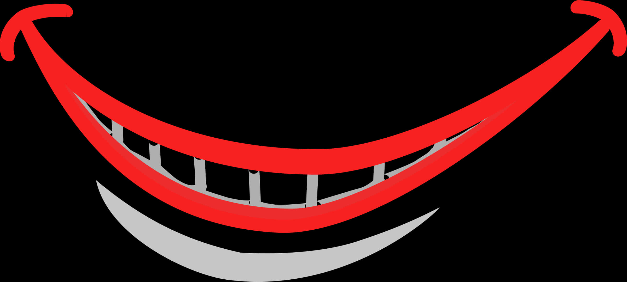 Anime Smiling Mouth Graphic PNG Image