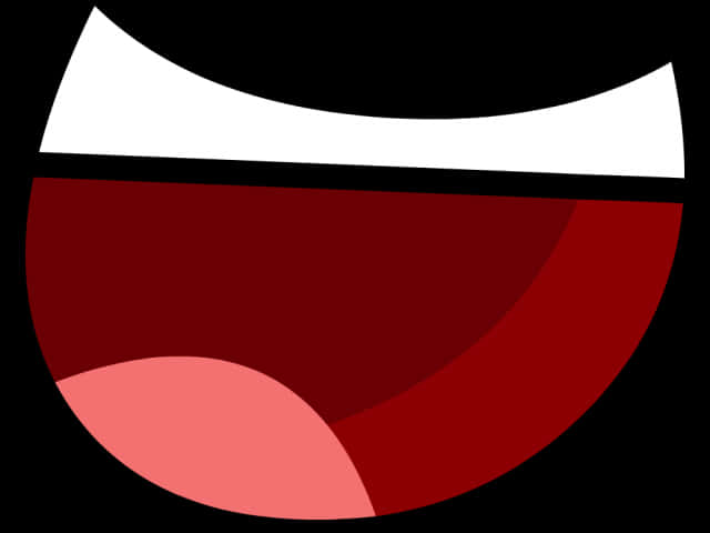 Anime Smiling Mouth Graphic PNG Image