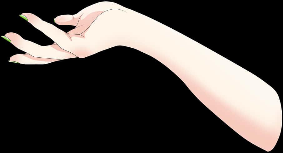 Anime Style Hand Illustration PNG Image