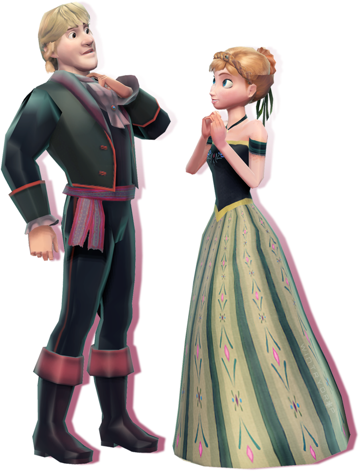 Annaand Kristoff Frozen Characters PNG Image