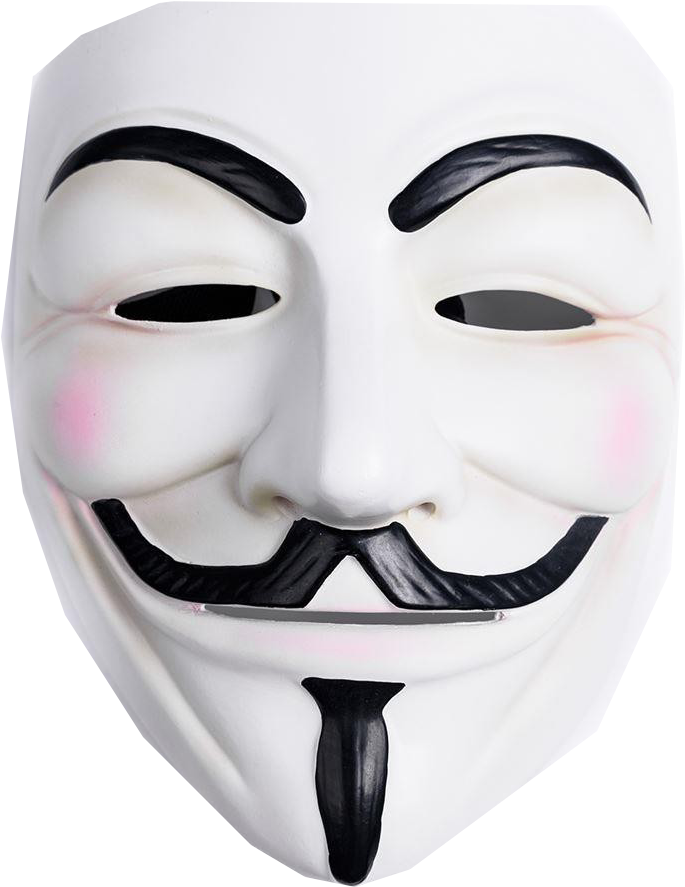 Anonymous Mask Iconic Design PNG Image