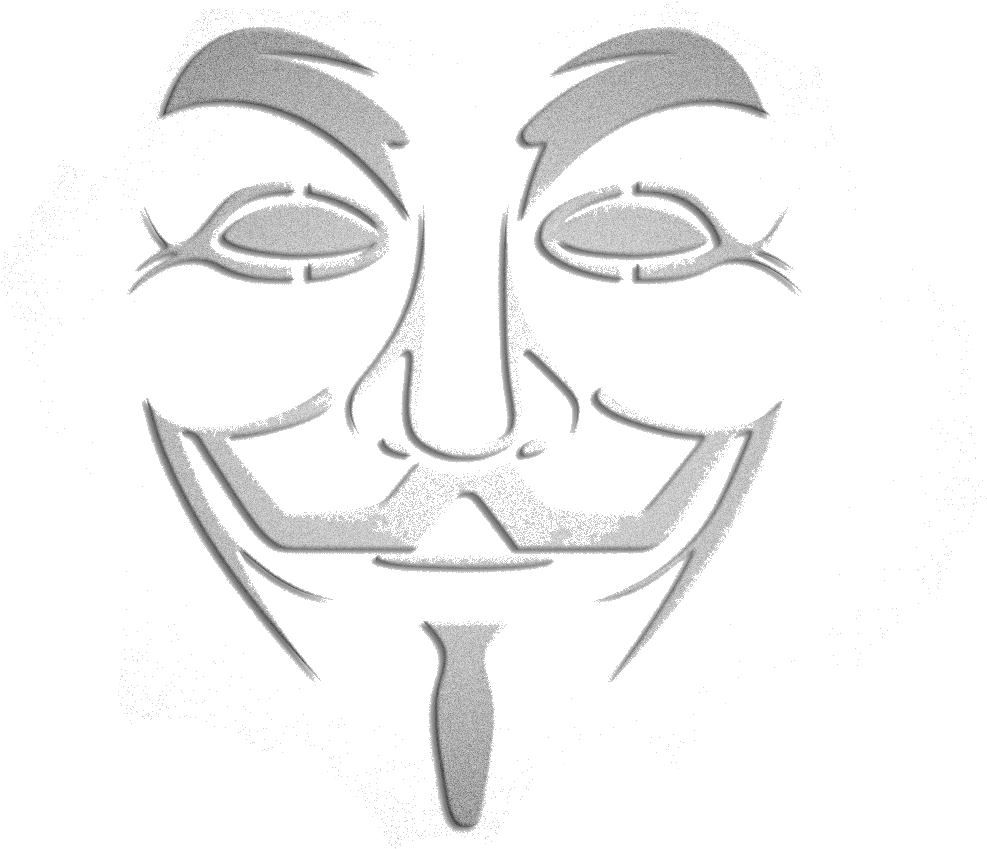 Anonymous Mask Sketch Art PNG Image