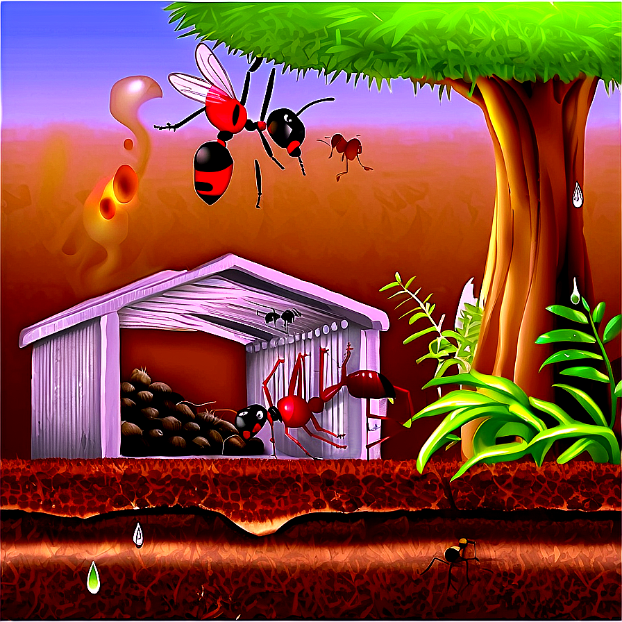 Ant Habitat Diagram Png Gpk PNG Image