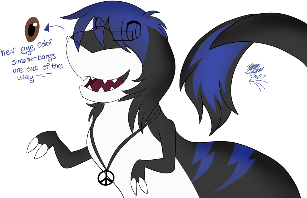 Anthropomorphic Skunk Character Art PNG Image