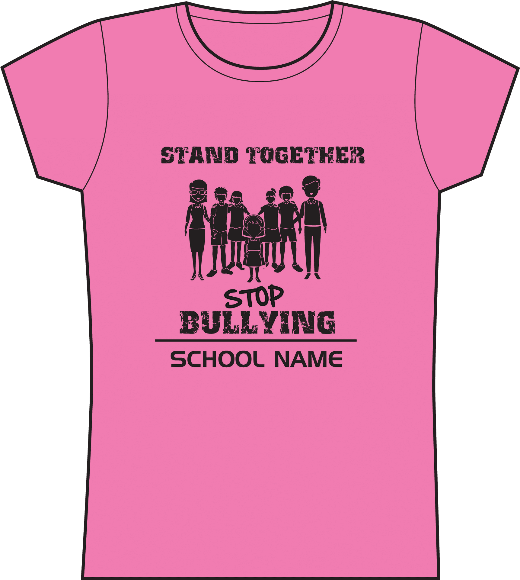 Anti Bullying Campaign School Shirt PNG Image