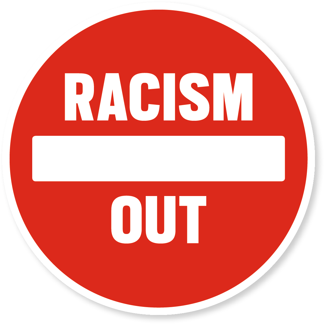 Anti Racism Sign Graphic PNG Image