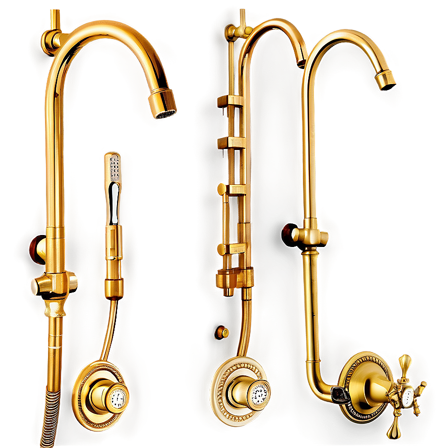 Antique Brass Shower Fixtures Png Quk49 PNG Image