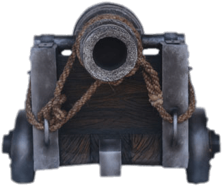 Antique Cannon Front View PNG Image