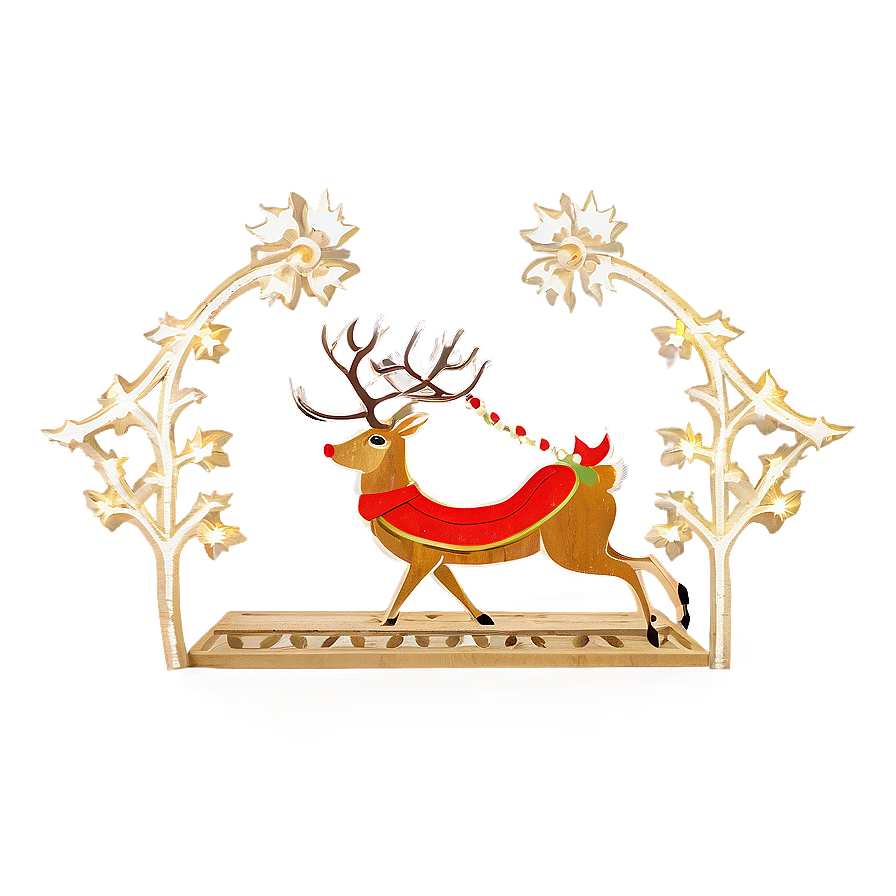 Antique Christmas Reindeer Png 66 PNG Image