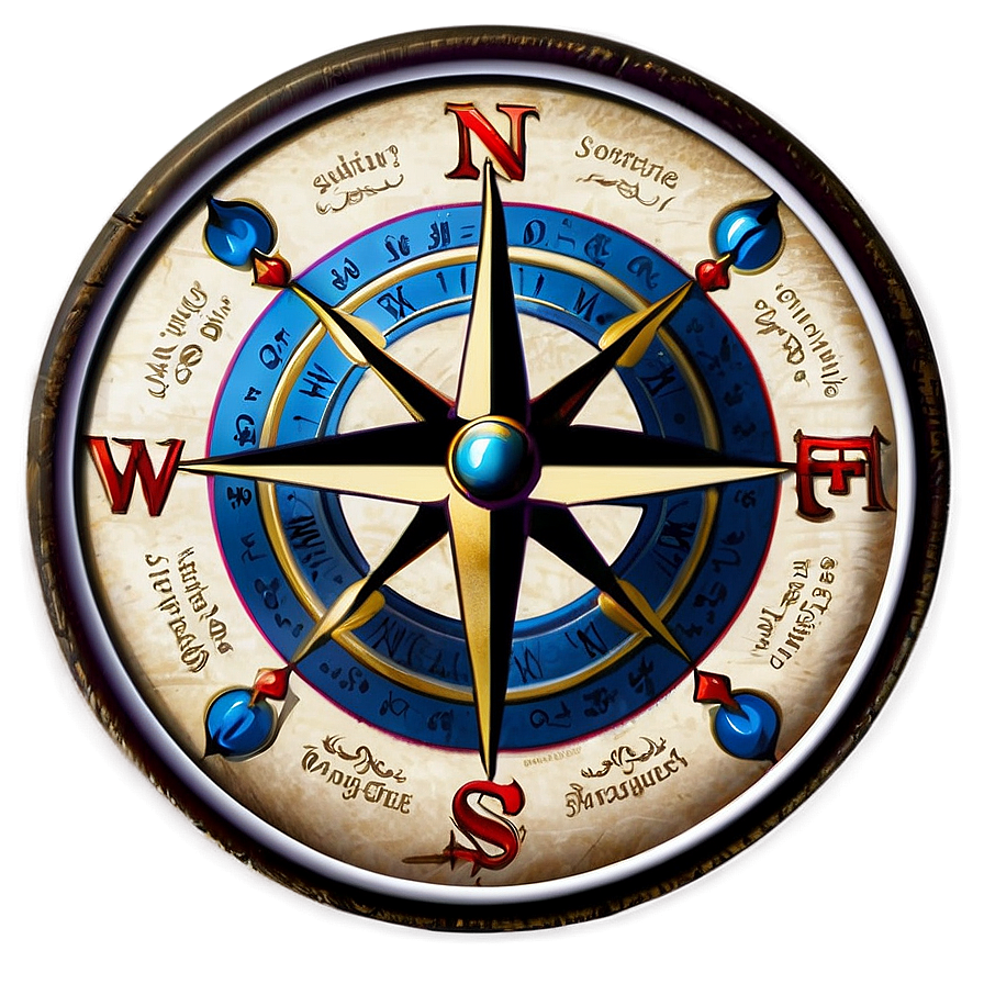 Antique Compass Rose Artwork Png 14 PNG Image