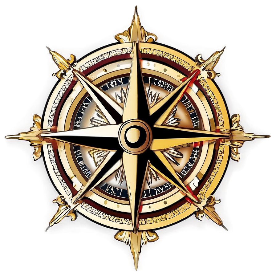 Antique Compass Rose Artwork Png Tnx95 PNG Image