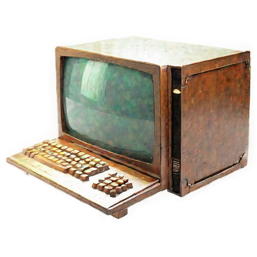 Antique Computer Model Png Txi PNG Image