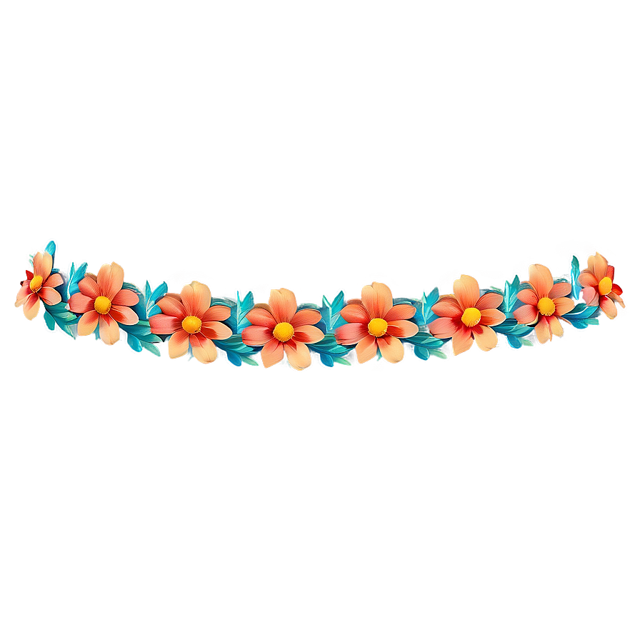 Antique Flower Garland Png Diq PNG Image